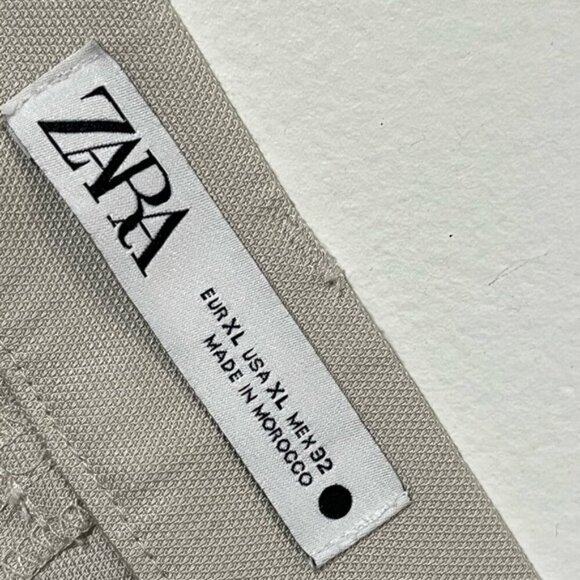 Zara Taupe Relaxed Tapered Pants - Size XL - Picture 8 of 11